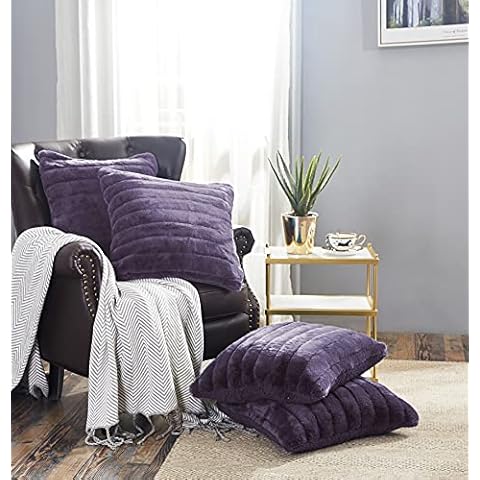 Home Soft Things Purple Mink Pillow Shell Set Cover