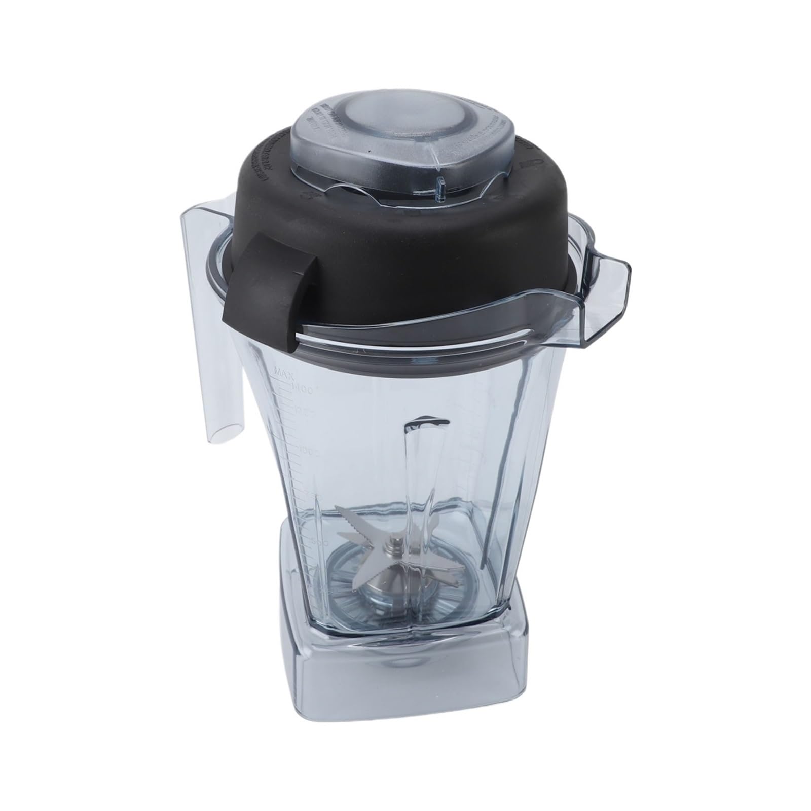 Récipient de remplacement for mélangeur, pichet scellé transparent en caoutchouc ABS de 48oz avec lame et couvercle en acier inoxydable