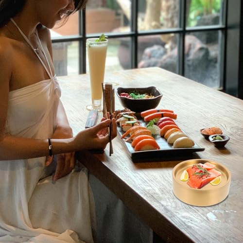 Plato japonés para sashimi de acero inoxidable 22 cm miniatura 5