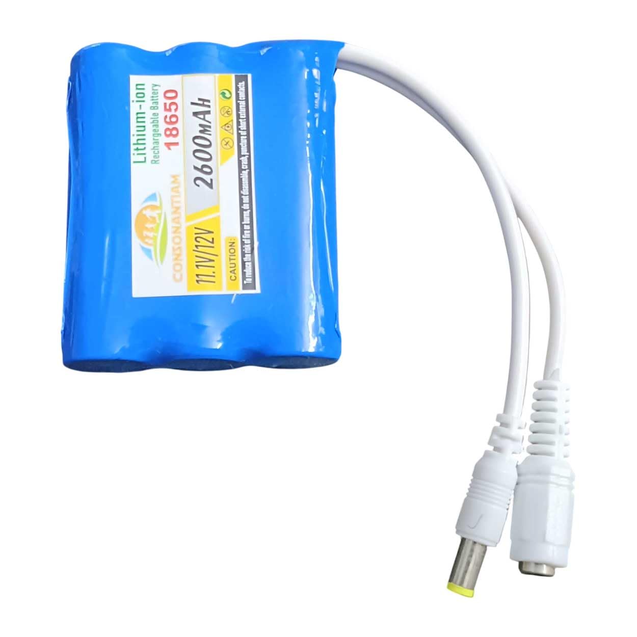Consonantiam 12 Volt 2600 mAH Lithium Ion Cell Battery Pack Rechargeable Battery Pack Blue Battery with 5.5X2.1 DC Jack Multiple Use in Toy, Game, Student Project Et. DIY KIT (12-Volt-1-PC)-image-42