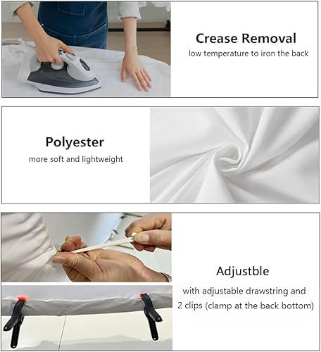 Miniatura 7 de Laeacco Telón de fondo redondo impreso dorado de 7.2 x 7.2 pies, sin purpurina con lentejuelas doradas, fondo redondo de arco de fotos para boda,