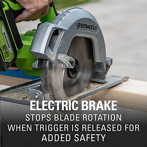 Image of Greenworks 24V Brushless 7-1 /4-inch Circular Saw, Battery and Charger Sold Separately