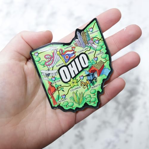 Imán acrílico decorativo Ohio State 2.75x3 pulgadas miniatura 5