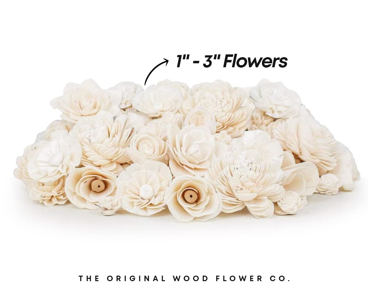 Sola Wood Flowers - Surtido Aleatorio (sin Corteza) - 50 Piezas, Flores Artificiales para decoración, Ramos de Flores, centros de Mesa y decoración del hogar