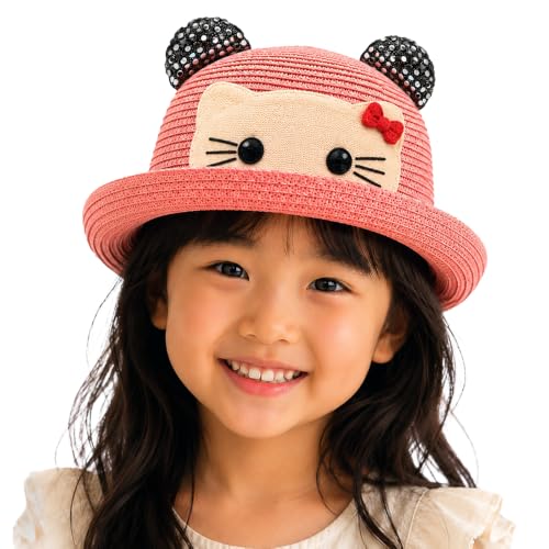 Image of VRITRAZ Baby Boy's and Girl's Kids Children Cute Printed Cartoon Gift Summer Fancy Dress Straw Fasion Hat Cap 1