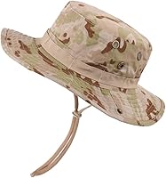 Vista 3 de Sombrero de sol de camuflaje Boonie de verano para hombre, transpirable, protección solar, pesca, senderismo, sombrero plegable