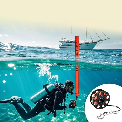 Carrete de línea de guía de naufragio para exploraciones de esnórquel y buceo 5