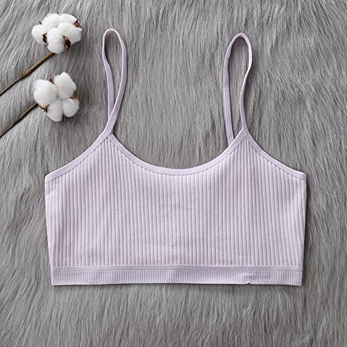 Zeilingery Training Bras For Girls Seamless Cami Bralettes Sports Vest,Condole Belt Girls Bra 8-12 Years (5Pack) #TOP5
