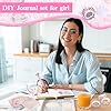Janlaugh DIY Journal Diary with Lock Set Scrapbook Kit Stationary Diary Supplies Art Crafts Kit for Birthday Holidays Ideal Gifts for Women Teen Girls(Pink,Classic) #4