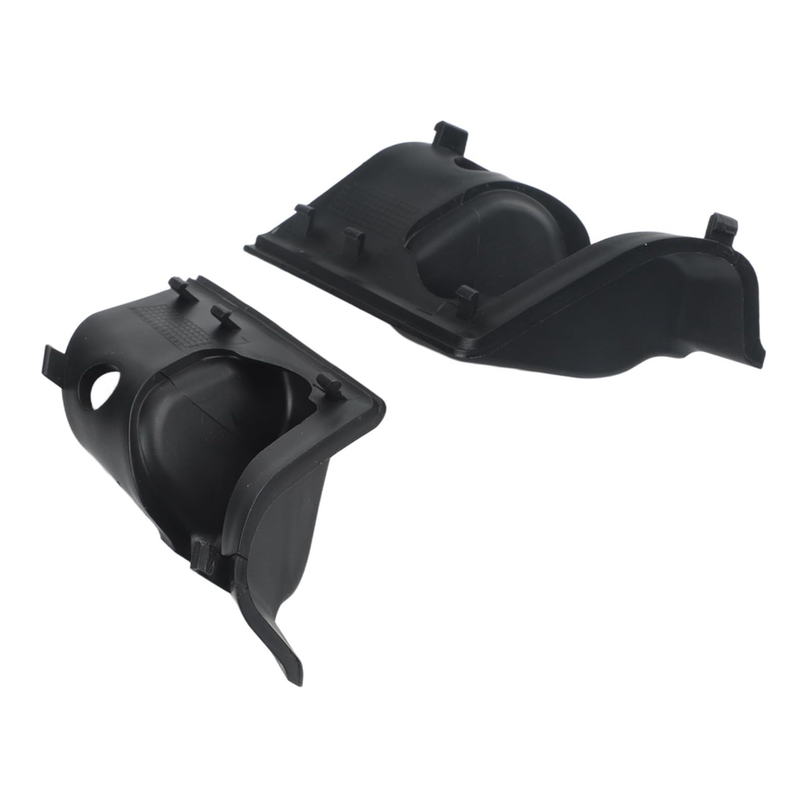 Vordere Motorhauben-Scharnier-Abdeckung, Paar L&R Kappen, schwarze Kunststoffschützer für Ford Transit MK7 2006–2013