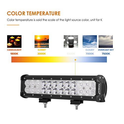 image for Auxbeam 12 Inch LED Light Bar with Wiring Harness 72W 7200lm Light Bar