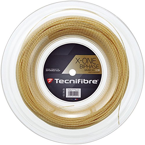 Tecnifibre X-One Biphase 1.30mm : rouleau de 200m pour cordage de tennis jauge 16g