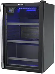 Cervejeira Blue Light 100L Preto 220V Porta De Vidro Venax