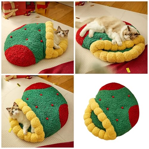 Couchage de Noël pour chien et chat au salon cocooning