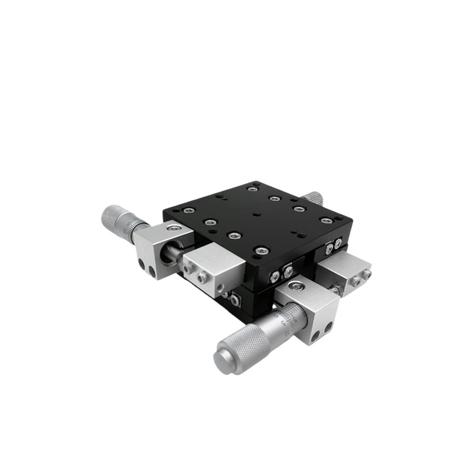 Piattaforma di traslazione Manuale Assi X e Y, Piattaforma Scorrevole micrometrica da 40 mm a 125 mm, Binario di Guida, tavola Scorrevole (LY100, Centrale)