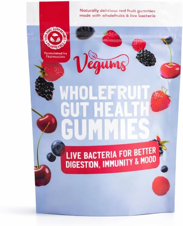 Vegums Nudums Probiotic Gummies – Vegan Gut Health Supplement for the Whole F...