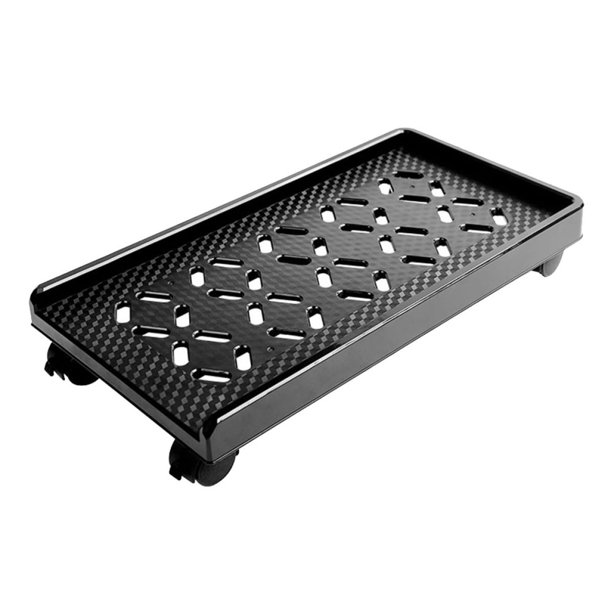 Supporto Mobile per CPU con Rotelle in Plastica Nera, Rack per Torre del Computer con Design Termico, Carrello Porta Computer Stabile per Casa e Ufficio
