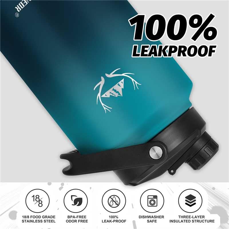 Image of NATURE PIONEOR 1 Gallon (128oz) Insulated Water Bottle Jug with Carrier Bag