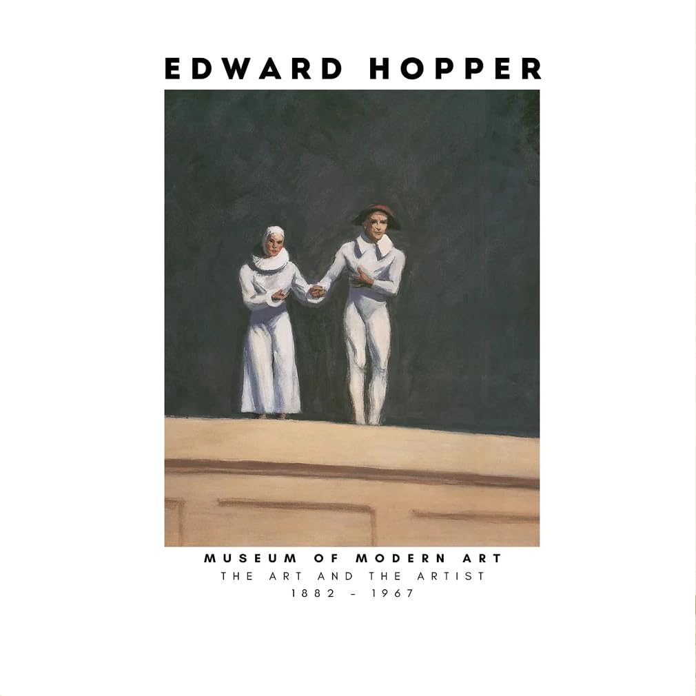 LHHJF LJHFA Edward Hopper Vintage Posters Figure Canvas Painting Edward Hopper Wall Art And Prints Home Living Room Decor Picture 40x60cmx1 No Frame