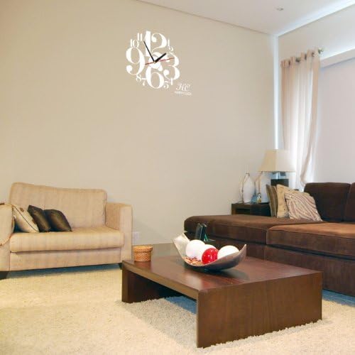 Amazon｜ウォールステッカー ウォールクロック numbers 数字 ホワイト｜ウォールステッカー オンライン通販