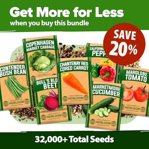 Image of HOME GROWN 70 Variety Vegetable & Herb Seeds 30,600+ USA Non-GMO Heirloom Survival Seeds Garden Kit for Spring, Fall, Winter Indoor & Outdoor Planting Starter Set for Home Gardeners & Preppers