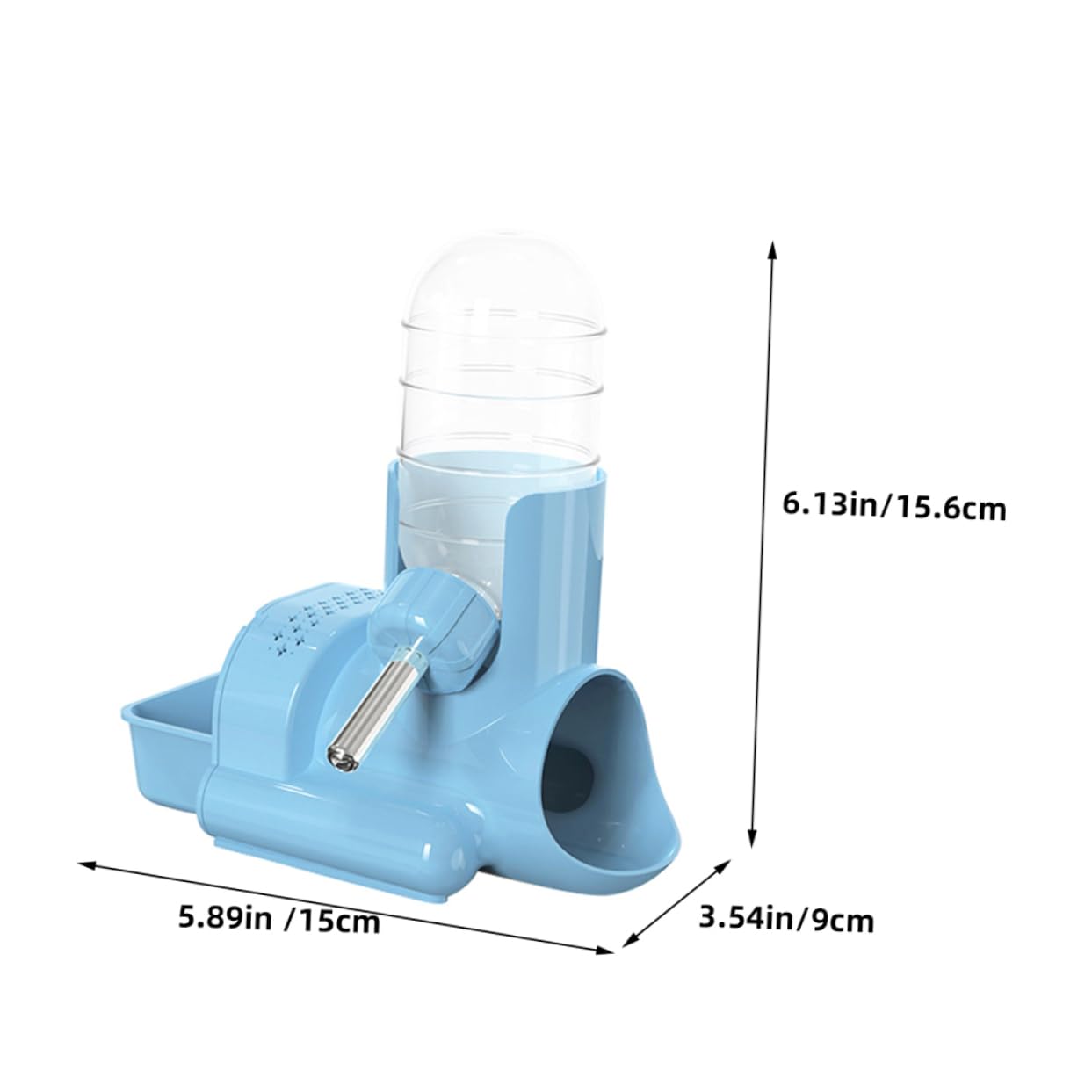 HEMOTON 3-in-1 Hamster Feeder Water Bottle Hideout Bowl Rugged Material Easy Clean Pet Supply