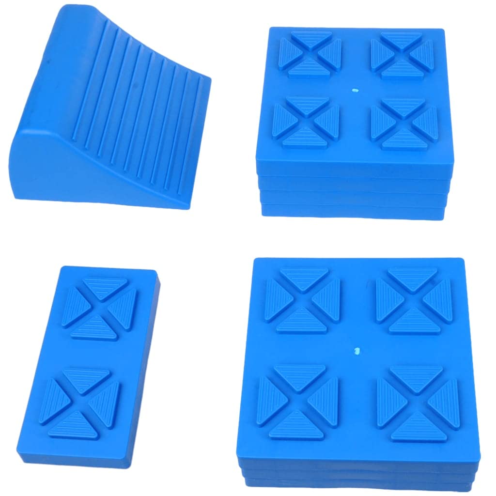 ProPlus 361562 Multifunktions Ausgleichskeil stapelbar 1 Stück zerlegbar multifuntionell stapelbar Farbe Blau
