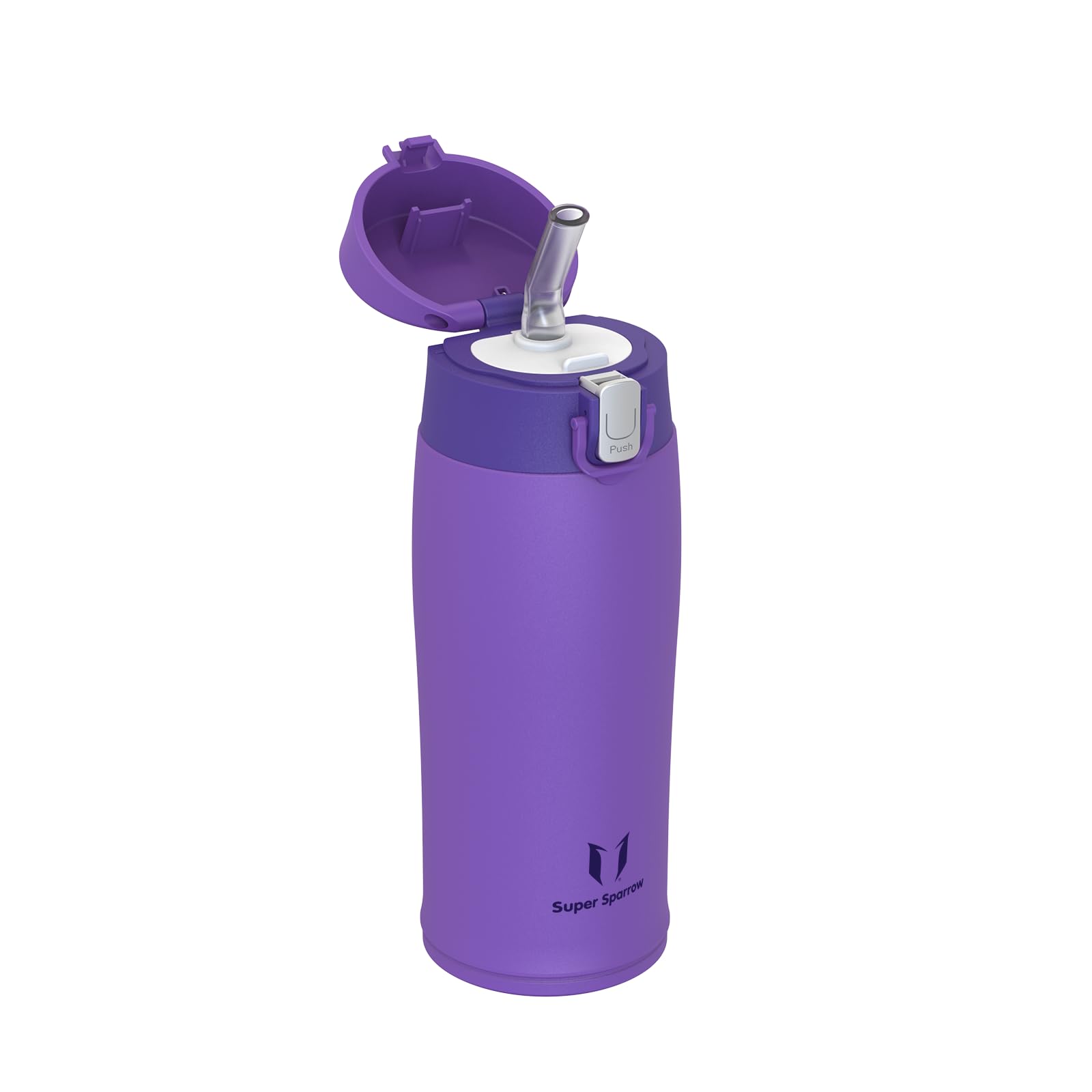 Super Sparrow Borraccia Termica Cannuccia, Borraccia in Acciaio Inox - 350ml, 500ml, 750ml, 950ml - Senza BPA Tazza Borracce Termiche, Bottiglia Termica per Bambini, Scuola, Sportiva