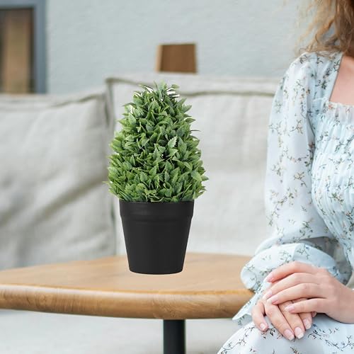 Image of Artificial Realistic Leaves Bonsai Potted Plant for Home Office Kitchen Living Room Hotel Restorent Table Corner Center Piece | Natural Look | Show Piece | 36 cm