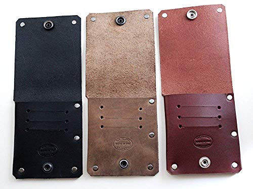Men's Genuine Leather Slim Wallet with Snap Can Be Personalized2