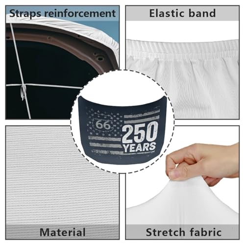 Image of Route 66 250 Years Car Hood Cover Car Hood Wraps Auto Banner Stretchable Auto Decorative Accessories for Compact Sedans SUV Trucks (59x39 Inch)