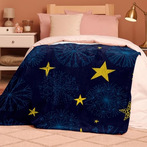 Couverture étoiles d'or plaid doux et chaud pour des nuits apaisantes - 8