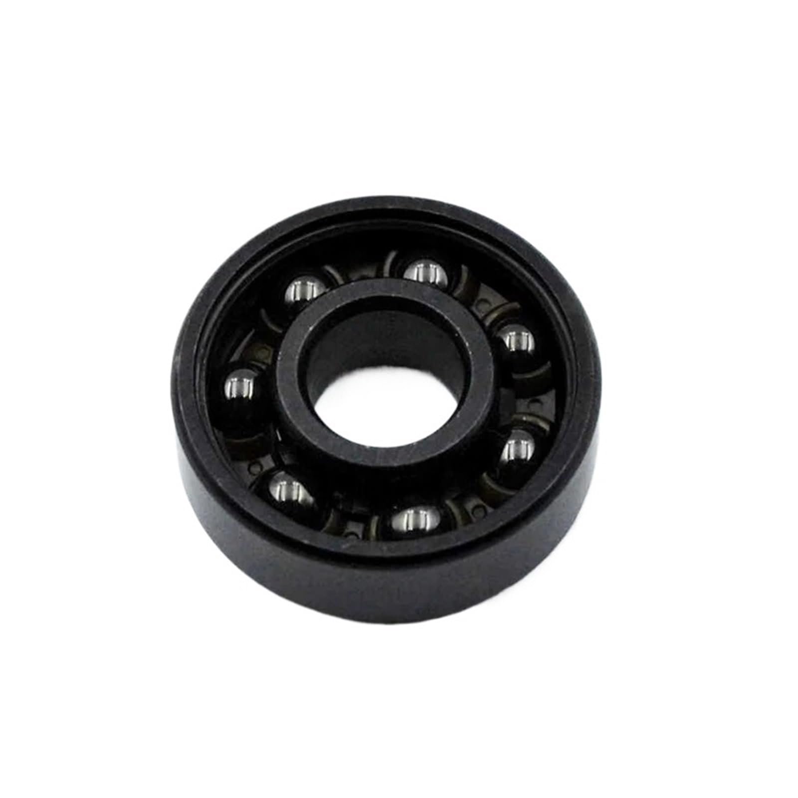 Rodamientos for ruedas de patines 608 2RS híbridos de cerámica negra de 8 x 22 x 7 mm (8 unidades)