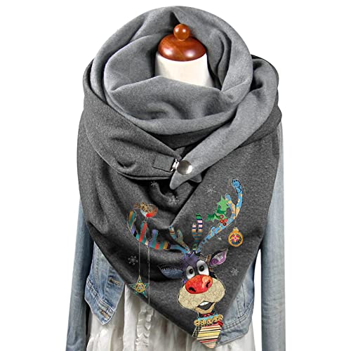 XSZD Schal Damen Weihnachtsschal Damen Lätzchen Herren Damen Schal mit Löwenzahn Print Winter Dreiecksschal Poncho Damenschal Herbstschal Geschenk Streifen Scarf Cover