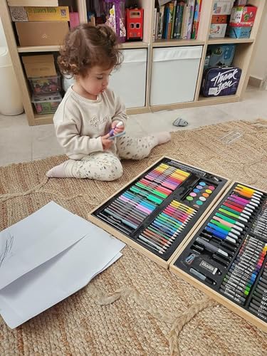 Image of Deluxe Drawing and Painting Art Set Crayon Color Set for Kids | Case Art & Craft Supplies | Great return Gift (Modern, 180)