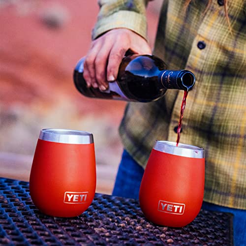 Image of YETI Rambler 10 oz Wine Tumbler, Vacuum Insulated, Stainless Steel with MagSlider Lid, Canyon Red