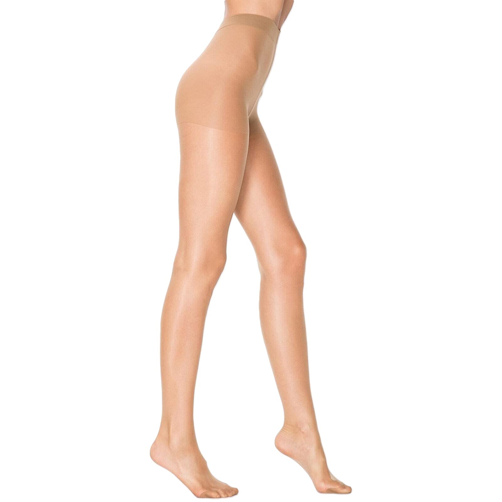 PinochukkaNatural Tan 15 Denier Ladies Tights Casual Pop Socks with Comfort Top Tights Reinforced Toe Breathable, Comfort Waistband Tights for Women (5 Sizes)