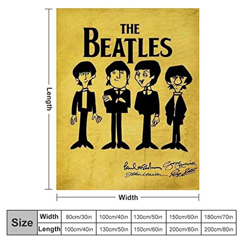 ZJLOVECPP Beatles Couverture en flanelle douce et légère en microfibre pour lit canapé 127 x 152 cm - Les Beatles, Paul McCartney, John Lennon, RIngo Starr, George Harrison ZJLOVECPP Beatles Couverture en flanelle douce et légère en microfibre pour lit canapé 127 x 152 cm – Image 3