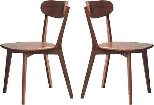 Miniatura 19 de Sillas de comedor de madera maciza 100% - Prácticas sillas de cocina - Silla de madera para comedor, cocina (4, nogal con cojín gris) Nogal con