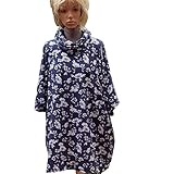  XXL Tunika und Loop Dunkeljeans Blumen in Grau Hellblau Weiß Boho- Style Kimono- Look vokuhila genäht Universalgröße