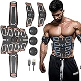 Renforcer et Tonifier les Muscles: Chaque machine EMS peut être ajustée individuellement en mode et en intensité. Vous pouvez également utiliser muscles abdominaux affichés simultanément, pour régler respectivement le mode et l'intensité requis. Il convient à l'abdomen, aux bras, à la taille et aux jambes. Feuille de gel ABS de haute qualité, la conductivité améliore de 30 %.