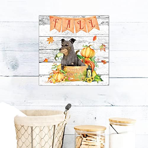 Tableau bois rustique Fall Pumpkins de qualité pour maison 35cm
