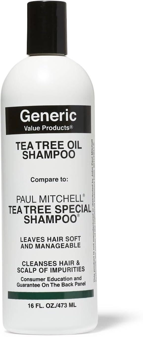 Generic Value Products Tea Tree Oil Shampoo, Leaves Hair Soft and Manageable, Leaves Scalp Clean and Tingling, Adds Vitality and Luster, 16 oz.