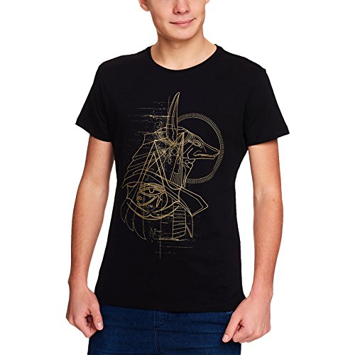 Assassin's Creed Origins T-shirt Anubis Print Men's Black-L