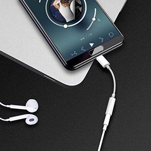 Image of Wahbite USB C to 3.5mm Earphone Jack Dongle Compatible with Pixel 3 /2 /3XL /2XL, iPad Pro 2018, MacBook Pro, Samsung Sony HTC Moto and More USB-C Device, Type C to Aux Headphone Converter (White-2 Pack)