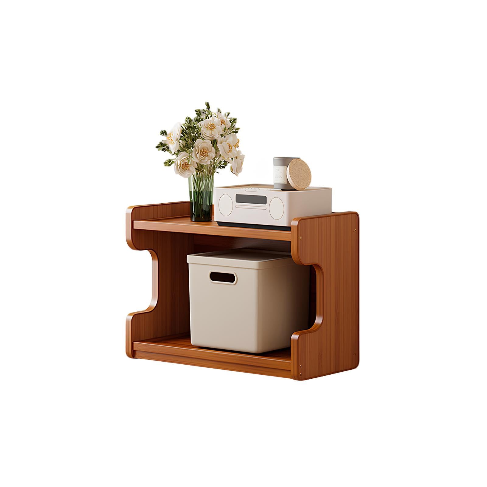 Estantería Abierta, Librería Bambú, Estantería Estrecha Muebles De Salón, Para Salón, Oficina, Estudio(60 * 27.5 * 40cm)