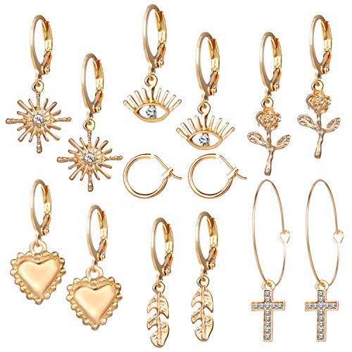 Image of Shining Diva Fashion Stylish Combo Metal Earrings for Women and Girls