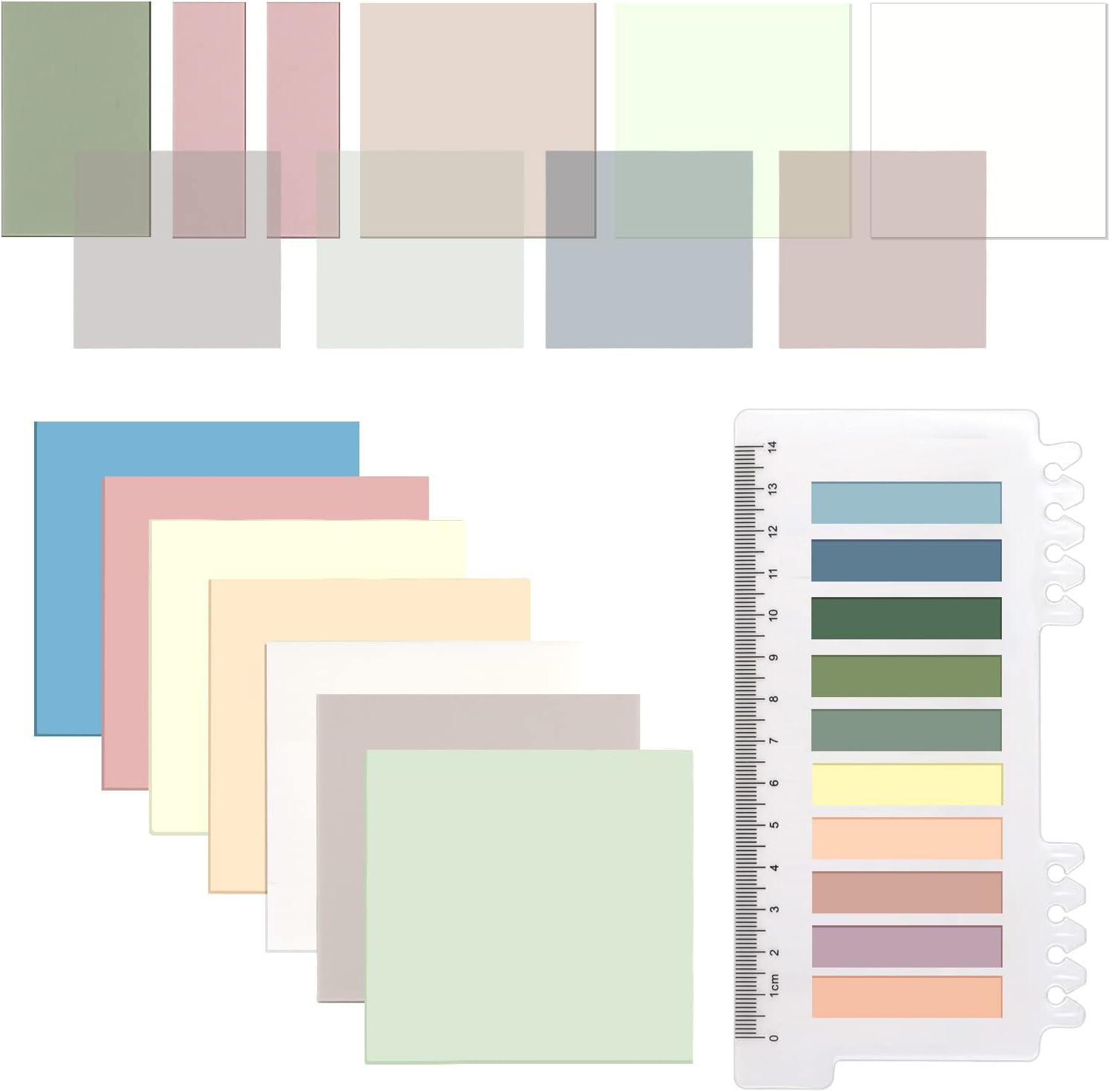 ONEDONE Transparent Sticky Notes, 700 PCS Waterproof Clear Sticky Notes Tabs Set for Books Page Markers Index Sticky Tabs Book Markers Aesthetic School Study Supplies