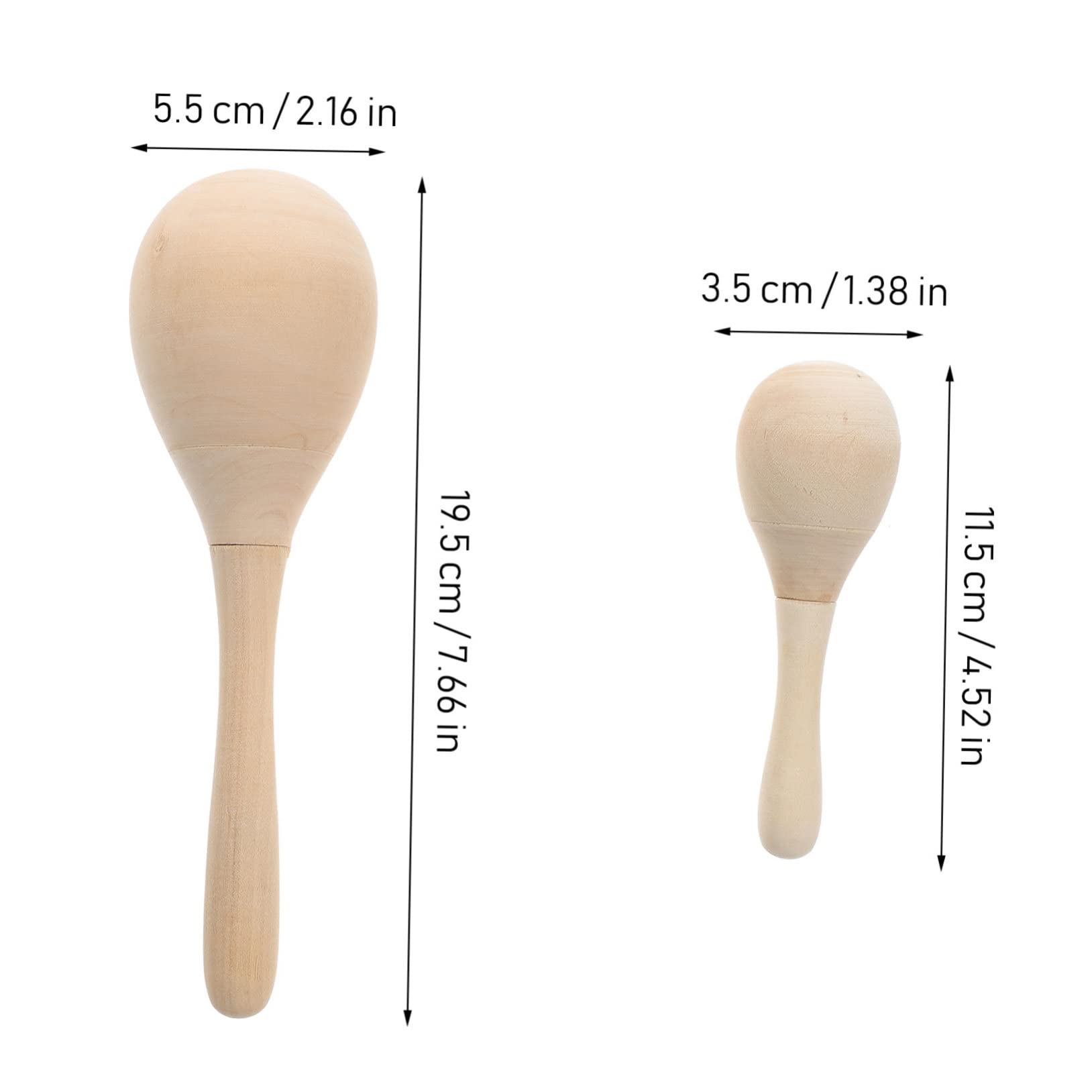 HANABASS 12pezzi Maracas in Legno per Ragazzo Ragazza Ragazza Strumenti Musicali Fai da Te Giocattoli Educativi Sonagli Musicali per Migliorare Coordinazione e Interesse per Attività