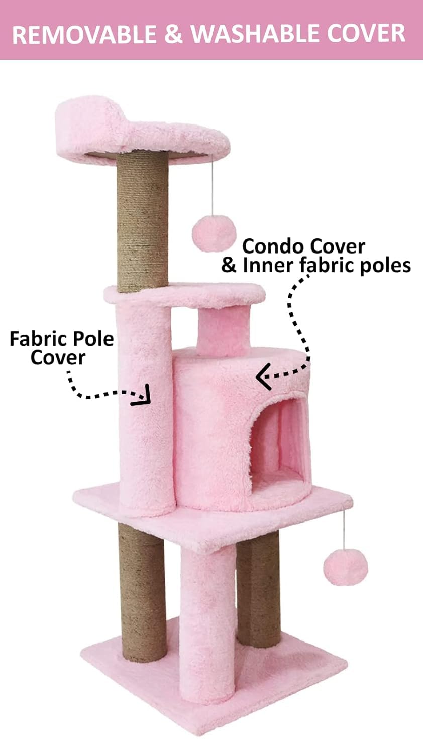 Furrlovers Soft Fur Activity Scratching Post Cat Tree For Kittens